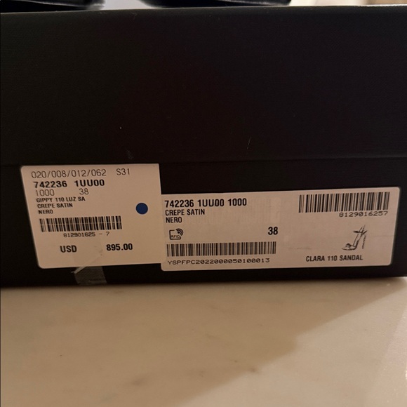 YSL Satin Clara Sandals (110) - Picture 4 of 6